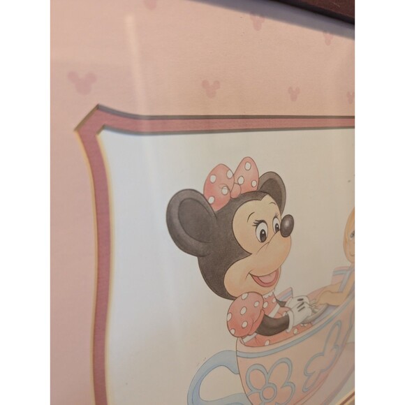 Disney Precious Moments Minnie & Alice 15x19 Framed Art Aaron Brothers Teacup - Picture 12 of 16